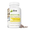 Jiva Botanicals Shatavari Capsule per le donne – 1,200mg Polvere Shatavari Organica per l'equilibrio ormonale, la salute riproduttiva delle donne e il supporto di menopausa – Non OGM, Vegan, senza glutine – 60 capsule