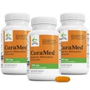 Terry naturalmente CuraMed 750 mg - Supplemento antiossidante per la salute del cervello e del cuore - Supplemento con il complesso della curcumina ad alta potenza - Rene, Liver & Immune Health Support - 120 Softgels (Pack of 3)