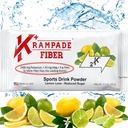 Krampade Fiber Supplement Electrolytes Powder - 9g Fibra Prebiotica + 2000mg Potassium Supplement + Magnesio | Rilievo di Cramp | Imballaggi di idratazione