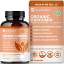 Curcumina erboristica organica con pepe nero & BCM-95 - per il supporto infiammatorio, cervello e salute immunitaria - 60 Vegan capsule erboriche, 1000mg per Serve - Integratori di curcumina di erbe