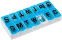 EZY DOSE Settimanale (7-Giorni) Organizzatore di pillole e Planner, Contoured Bottom for Easy Pill Removal, Colore May Vary
