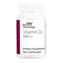 Vitamina D3 5.000 UI - Capsule di vitamina D baratrico - Acqua-Miscibile - Supporto per la resistenza dei denti* - Capsule per innesto facili - 180 Conte