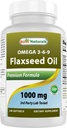 Best Naturals Flaxseed Oil 1000 mg 240 Softgels - Omega-3-6-9 per la salute del cuore