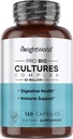 WeightWorld Bio Cultures Complex - Probiotico per donne e uomini - Laboratorio di terze parti testato - 120 capsule vegane (2 mesi di fornitura) - 60 miliardi di CFU con 20 strati probiotici - Vegan, Non-OGM & Gluten-Free
