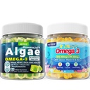 Vegan Omega 3 Gummies 1 Pack + Zucchero Omega 3 Gummies per bambini 2 Pack
