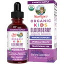 MaryRuth Organics USDA Organic Elderberry Liquid Drops for Kids | Vegan Elderberry Extract Organic Glycerin | Integratore di supporto immunitario | Salute complessiva Formulato per età 4-13 | 1oz