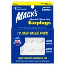 Mack's Pillow Soft Silicone Earplugs, 12 Pair – The Original Moldable Silicone Putty Ear Plugs for Sleeping, Snoring, Nuoto, Viaggi, Concerti e Studiare | Made in USA