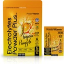 PolvereVitamin Electrolytes Powder Plus, Keto, Ananas Tangerine, Sugar Free, Sale himalayano rosa, Potassio da 1000mg, Calcio da 120 mg, Magnesio da 120 mg, Non OGM, Calorie Zero, (16 pacchetti di idratazione)