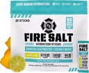 Bastoncini di idratazione del sale da fuoco, elettroliti e acqua di cocco, miscela di bevande di idratazione con magnesio, potassio e sodio, zucchero zero, singolo servizio sui pacchetti di Go, Lime di limone, 32 conte