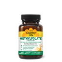 Vita di campagna Methylfolate Chewable Tablets - Metabolically Active Folate - Great Tasting Orange Flavor - Gluten-Free - Smooth Melts - Vegan B12 - Vitamine femminili - Supplemento giornaliero - 60 compresse