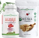 Beauty Bundle – Aguaje Capsules + Polvere Maca Rossa | Superfood organici per capelli, pelle e benessere | Ricco di vitamine e minerali | Vegan, Non OGM