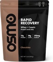 Osmo Rapid Recovery - Whey & Micellar Casein Protein Powder Blend with Carbohydrates & Caffeine, Tutti gli ingredienti naturali, Abilita la riparazione del muscolo & Boosts Glycogen Restoration - Cioccolato, 22 Serve