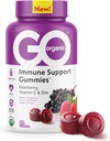 GO ORGANIC Sostegno Immune Integratore Gummies | 60 Conte | Immunità di Elderberry