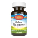 Carlson - Chelated Manganese, 20 mg, Assorbimento Superiore, Metabolismo sano, Bone Support & Brain Health, 100 compresse