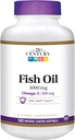 21st Century Fish Oil 1000 mg Enteric Coated Softgels, 180-Pack of 2)