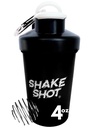 Nero - 4oz Mini Shaker Bottiglia per pre allenamento, Creatina, Piccoli Supplementi Scoop (Not for Protein) Clip & Shaker Ball