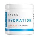 Polvere di elettroliti di idratazione di Kaged | Mango arancione | Miscela di bevande sportive Hydra-Charge | Pre, Post, Intra Workout | Carb basso, Vegan, Gluten Free | Integratori per uomini e donne | 60 Serve