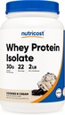 Isolato di proteine del siero di Nutricost (Cookies N Cream, 2 Pounds)
