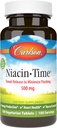 Carlson Niacin-Time 500 mg, Vitamina B-3, Time-Released, 100 compresse