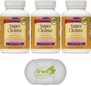 Natura Segreto Super Cleanse Extra Strength Toxin Detox & Gentle Eliminazione Total Body Cleanse, Digestivo & Colon Health Support, 3 confezioni da 100 compresse, con un caso di pillole