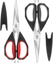 Forbici da cucina LIVINGO, 2 Pack 9.25" Utility Tutti gli scopi Cesoie per pollame resistente Lavastoviglie Sicuro, Vieni A parte Sharp Acciaio inossidabile Forbici per cucinare cibo per tagliare carne, pollo, verdure, pesce