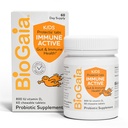BioGaia Immune Active Kids | Probiotico + Vitamina D | per la salute digestiva e immunitaria | Età 3+ | Allergeni, Latticini, Soia e Gluten Free | Fiduciati da Pediatricisti | Alimentazione di 60 giorni