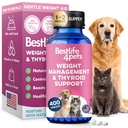 Supporto per cani e gatti, soluzione naturale per il controllo della fame, supporto Metabolismo, funzione tiroide ottimale, perdita di peso del cane e del gatto, 400 pillole inodore, senza gusto