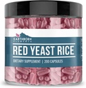 Elementi terrestri Riso di lievito rosso 200 capsule, Pure & Undiluted, No Additivi
