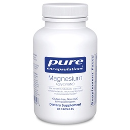 Pure Encapsulations Magnesium (Glycinate) - Supplemento al supporto Stress Relief, Sleep, Heart Health, Nerves, Muscles, and Metabolism* - con Magnesium Glycinate - 90 Capsule