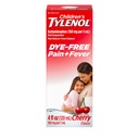 Riduttore di dolore per la sospensione orale liquida di Tylenol per bambini & Fever con Acetaminophen, Aspirin-, Ibuprofen-, High Fructose Corn Syrup- & Dye-Free, Cherry, 4 Fl. Oz