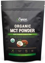 Polvere MCT organica - certificata USDA, con fibra di acacia prebiotica; Keto Friendly, Vegan, Gluten Free; 8oz