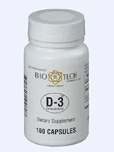 Bio-Tech - D3 (Cholecalciferol) 1000 IU 100 tappi di Bio-Tech