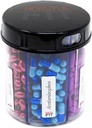 Supplemento Pill Dispenser Bottiglia, 6 Confronto, Etichette, Facile Aperto, Anti-Mixing, Organizzatore mensile di vitamina, Monster Fit Jr Medication Holder (Clear, Small)