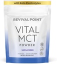 Polvere di olio MCT non aromatizzata Premium con Keto Electrolytes- Creamer per caffè, tè e shakes- Include 15x Biodisponibile cromo picolinato, C10 e C8 olio MCT derivato da Coconuts – 120 grammi