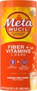 Integratore di fibra frizzante Metamucil + Vitamine, Polvere di Husk Psyllium basata sulle piante con vitamine C, D & B12, supplemento di fibra giornaliera per la salute digestiva, Citrus aromaed, senza zucchero, 90 Serve