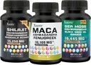 Bundle of Sea Moss,Shilajit,Maca, Black Seed Oil, Ashwagandha, Ginger, Shilajit, Rhodiola Rosea, Panax Ginseng, Maca Root, Fenugreek, Trifibranol100X, Tutto in 1 Supplementi (1 confezione)