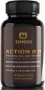 CHOQ Action 2.0 Energy & Circulation Support - Rhodiola Rosea, Beetroot & B12 Supplement - Nitric Oxide Booster for Men & Women - Focus & Recovery - 90 Capsule