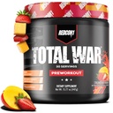 REDCON1 Total War Pre Workout, Strawberry Mango - L Citrulline, Acido Malico, Estratto di foglie di tè verde per pompa Boosting Pre Workout per le donne e gli uomini - 3.2g Beta Alanine per ridurre l'esaurimento, 30 Serve