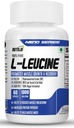 L-Leucina 1000mg capsule | promuove la massa muscolare magra, costruzione del muscolo e rafforzamento (120 capsule)