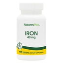 NaturesPlus Iron - 40 mg, 90 compresse - Vegetariano, Senza glutine - 45 porzioni