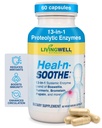 Integratori di supporto congiunti HEAL-N-SOOTHE - Enzimi Proteolitici come Bromelain & Papain, con Boswellia, Turmeric & Ginger- Promuove la funzione digestiva delle proteine & Body Defense Wellness- 60 Count (1 pacchetto)