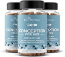Integratori di fertilità per le donne 3-Pack Bundle – Aids Ovulation, Equilibrio ormonale, & Cicli regolari – Supporto di vitamina prenatale con Myo-Inositol, Folate, Acido Folico, Vitex – 180 capsule