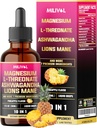 10in1 Magnesio L-Threonate gocce liquide con Ashwagadha, Lions Mane & 7 Più erbe - 1 Fl Oz - ananas Flavor