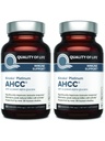 Qualità della vita AHCC Kinoko Platinum 750 mg – Supplemento di supporto Immune Premium - Confezione da 2, 60 Conte Bottiglie