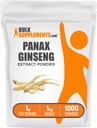 BulkSupplements.com Polvere di estratto di radice di Ginseng - Panax Ginseng Supplemento, Supplemento di erbe - Vegan & Gluten Free, 1g per porzione, 1kg (2.2 lbs) (Pack of 1)