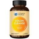 Vitamina World Colon Cleanse - 240 capsule, Gut Detox con Psyllium Husk, Senna, Probiotici, Fibra dietetica & Miscela di erbe – Supporta Rilievo di costipazione, Salute Digestiva & Regolarità, Senza glutine
