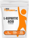 BulkSupplements.com Polvere di acido L-aspartico - Supplemento di acido aspartico, supplemento di aminoacidi - senza glutine, 2g per porzione, 250g (8.8 oz) (pacchetto di 1)