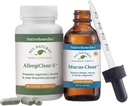 Native Remedies Clear Sinus & Throat ComboPack - Natural Omeopathic Mucus-Clear per Phlegm e Congestion and Herbal Supplement AllergiClear-S per la salute e la funzione respiratoria