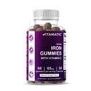Vitamatic Iron 65 mg Gummies Supplemento per le donne e gli uomini - 60 Vegan Gummies - Great Tasting Iron Gummy Vitamine con vitamina C (1)