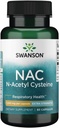 Swanson NAC N-Acetyl Cysteine - Antiossidante Anti-Aging Respiratory Liver Support - Aminoacido Supplement 1000 mg 60 capsule